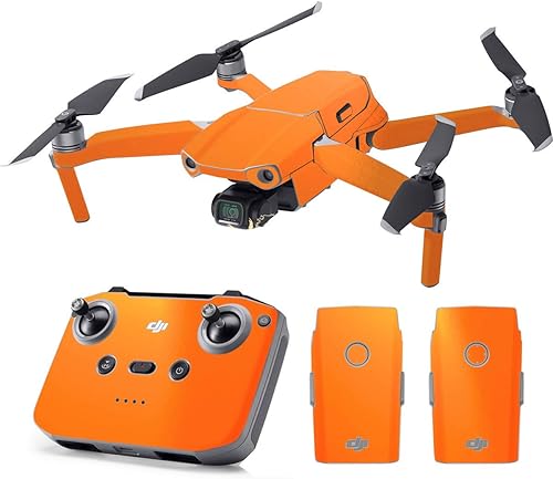 Vista 50 de SopiGuard Skin for DJI Mavic Air 2 - Juego completo de calcomanías de vinilo de precisión + controlador + 3 fundas de batería (rosa negra brillante)