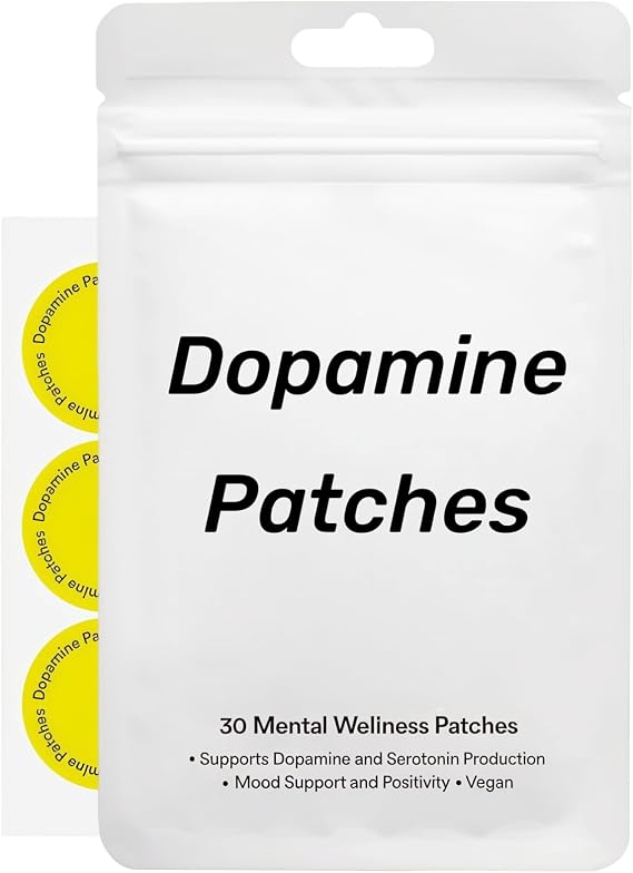 30PCS Dopamine Patches, Plant-Based Formula, Energy Supplement Patches, Dopamine Supplements for Mood Boost & Positivity Support, Natural & Long-Lasting Body Care