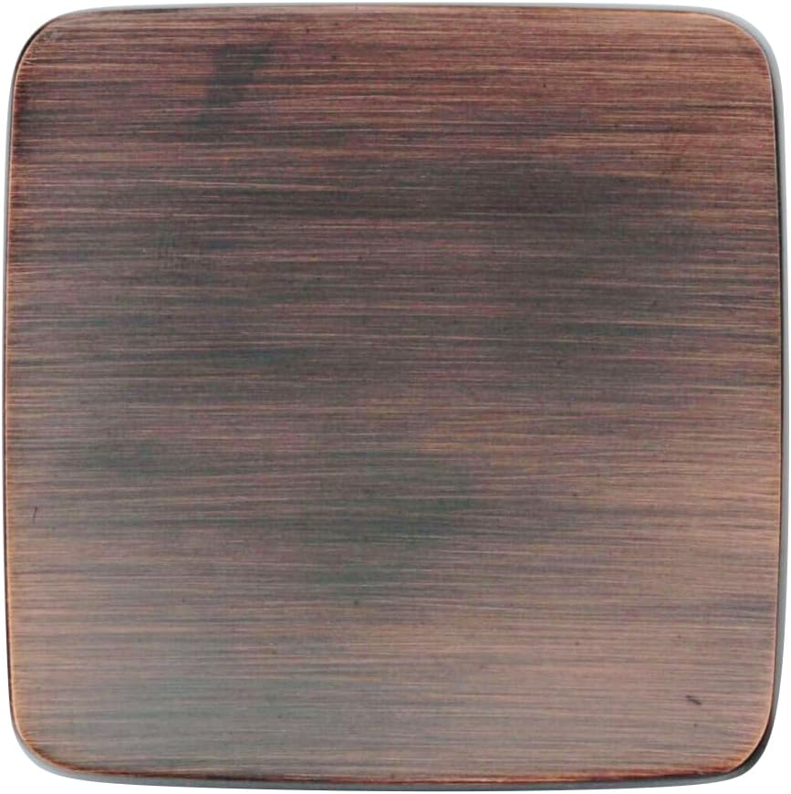 5 Pack Rok Hardware Zen Square Style Metal Brushed Oil-Rubbed Bronze 2-1/4" Decorative Kitchen Vanity Dresser Cabinet Drawer Door Knob K906857BORB