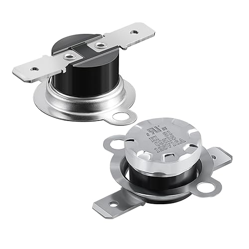 Miniatura 29 de UL/CUL KSD301 125V 16A Interruptor de límite térmico, 185°C/365°F Apagado y 155°C/311°F Encendido, Termostato de disco bimetálico de 1/2” de N.C.