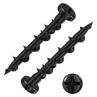 Wensilon 100 pcs Pan Head Drywall Anchors 1-1/4" Black Anti Rust Coating, Bolt Anchor, Duty Hollow Wall Anchors