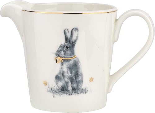 Spode Meadow Lane - Jarra de crema de 8 onzas, crema de porcelana fina con asa, jarra para servir salsas, aderezo de ensalada, crema de café y