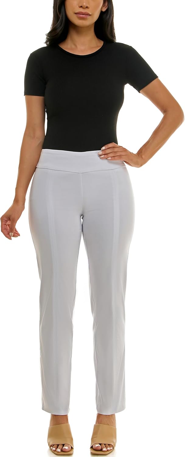 Zac & Rachel Womens Millennium Fabric Pull-on Slim Leg Pant - Plus & Petite - Image 5