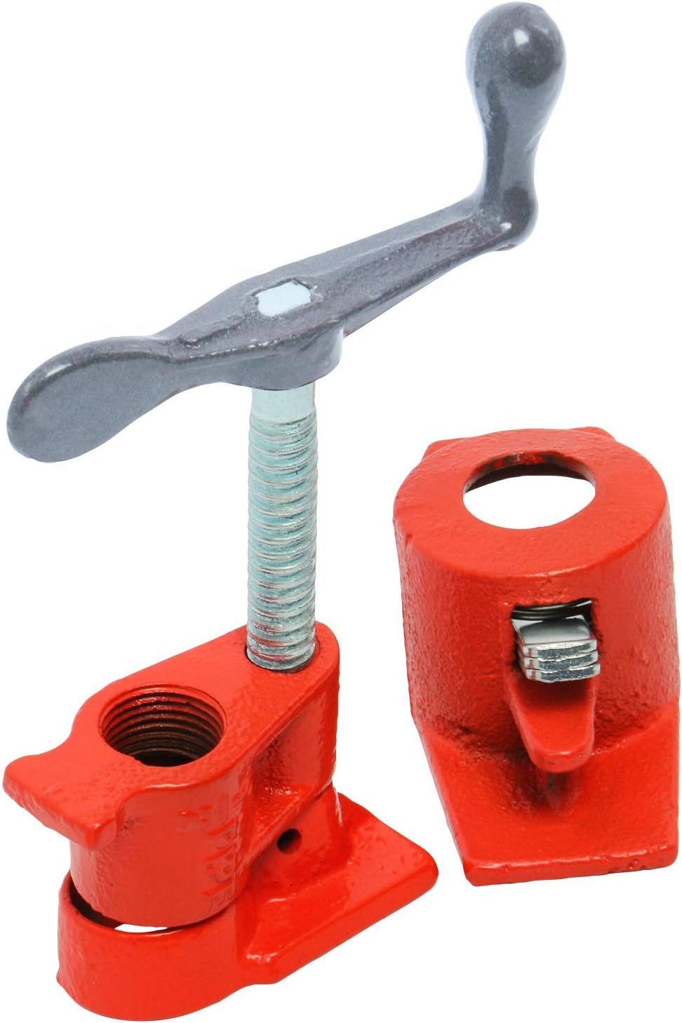 (6 Pack) 1/2" Wood Gluing Pipe Clamp Set Heavy Duty PRO Woodworking Cast Iron - - 