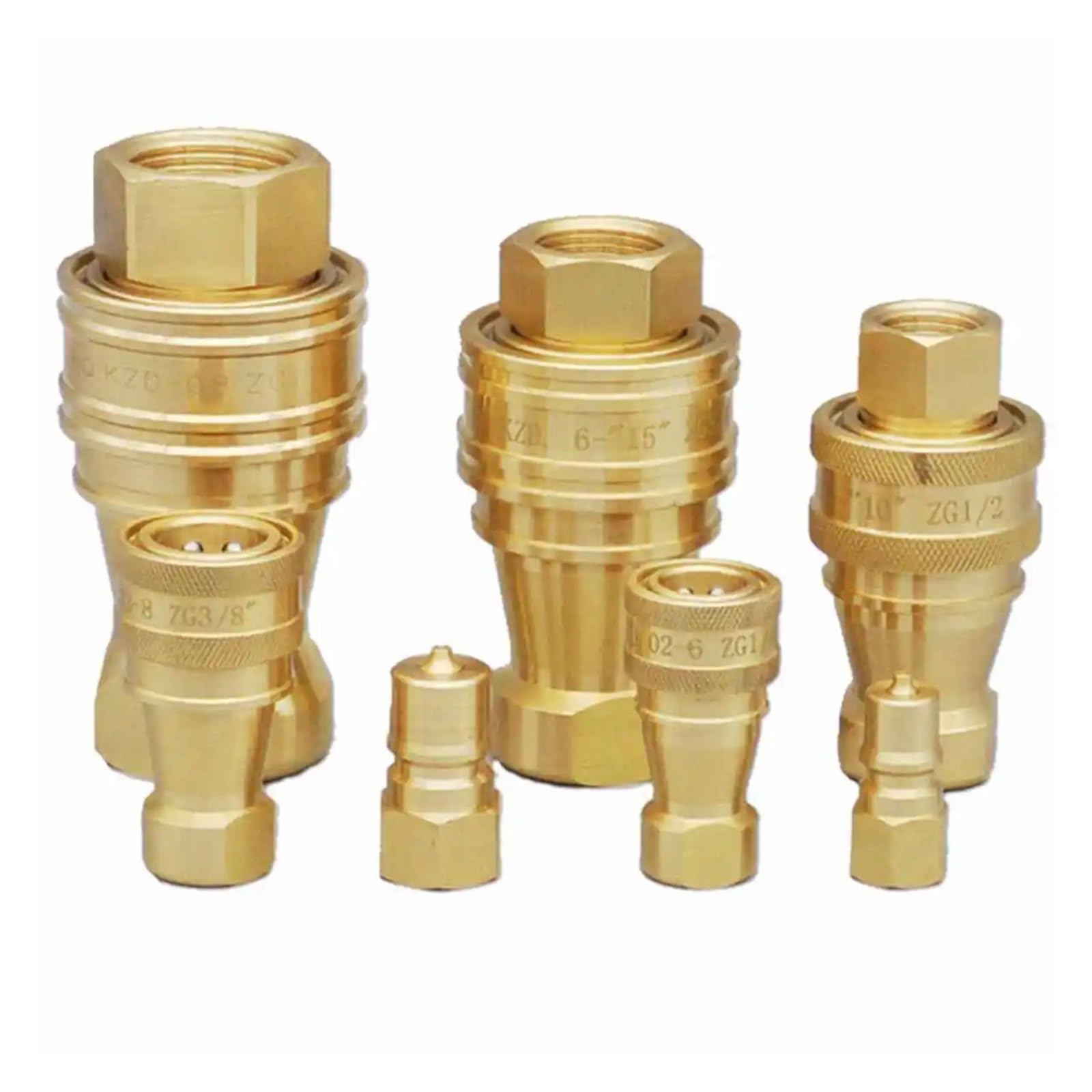 MQXFCZUX 1pc 500 Bar 1/2" BSPT Female Hydraulic Brass Quick Disconnect Couplers Truck Portable Carpet Cleaning MQXFCZUX