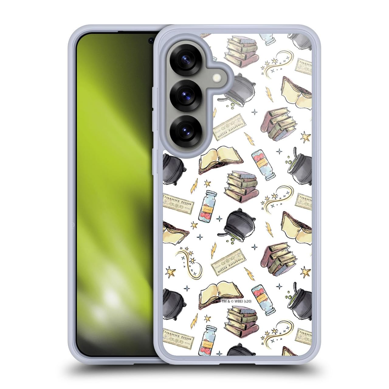 Head Case Designs Officially Licensed Harry Potter Hogwarts Pattern Deathly Hallows XIII Gel Case [Military Grade Protection] Compatible with Samsung