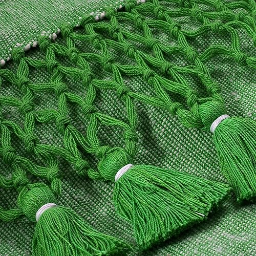 Novica Kelly Green Sustainable Cotton Hammock Swing Chair With Spreader Bar And Macrame Fringe, Take Me To The Forest' #TOP4