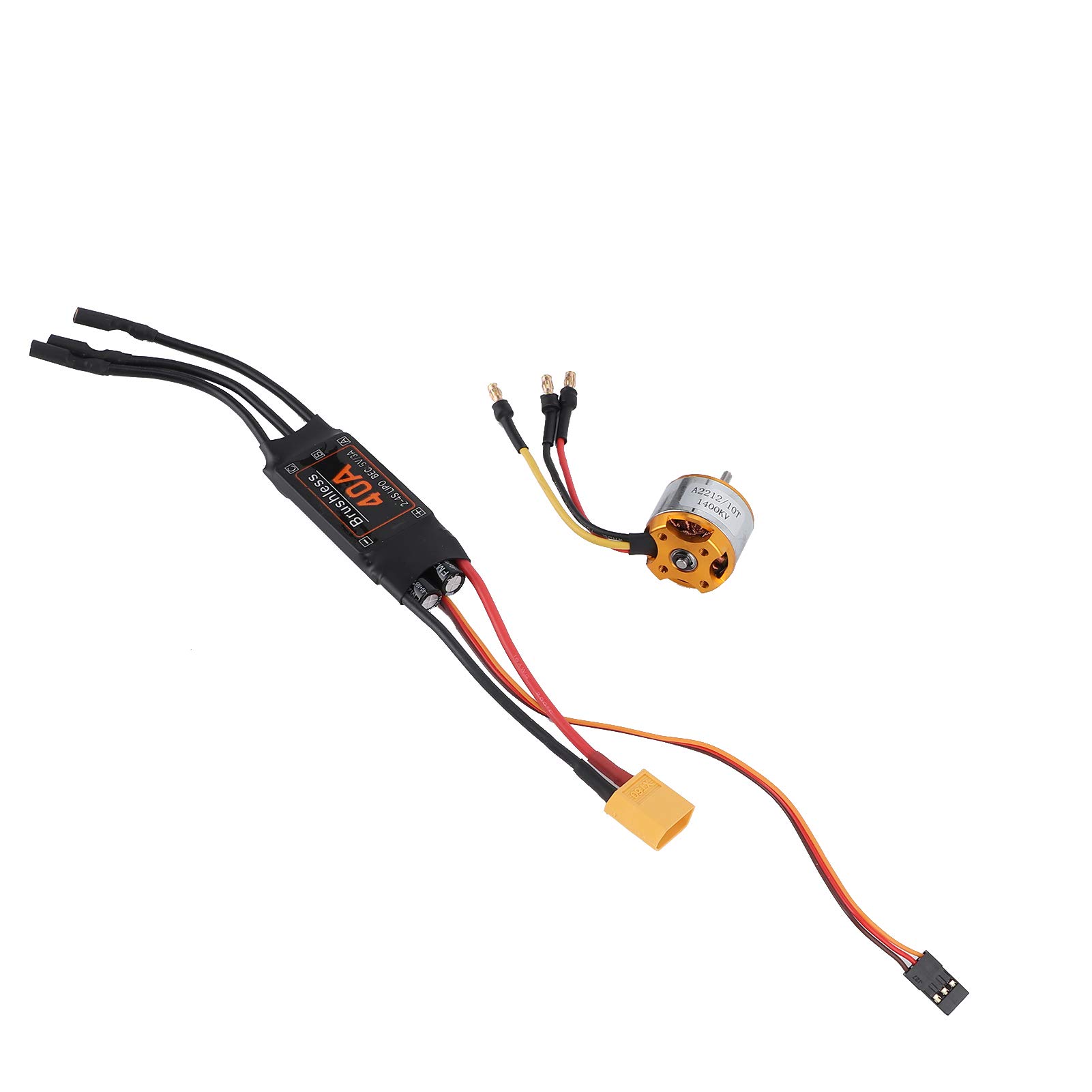 2212 Motore 1400KV e Set ESC Brushless 40A Componenti Metallici Ed Elettronici XT60 2212 Motore 1400KV e Set ESC Brushless 40A Regolatori di Velocità Elettrici per Sistemi di Trasmissione Modello di e