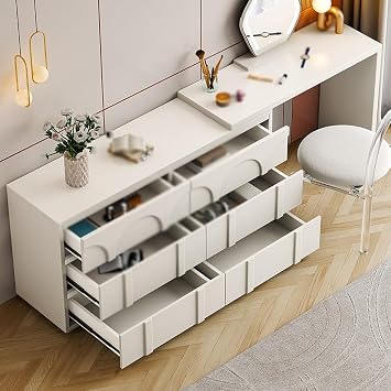 Dressing Table French Cream Style Dressing Table, Master Bedroom Dressing Table, Home Dressing Table Chests of Drawer