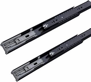 Dorset Drawer Slide Channel Soft Close 24 inch Soft Close Ball Bearing Slide Black 46-600 mm Telescopic Channel for Home, Kitchen and Wardrobe Weight Capacity - 30 Kg IMBB600SCBL (Black)