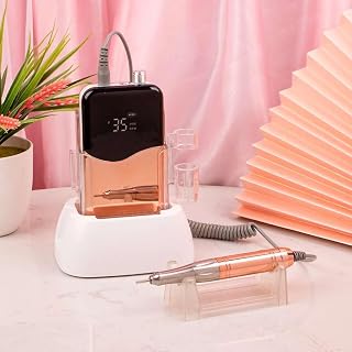 BAZPUR MART® Powerful Portable Nail Drill for Manicures & Pedicures - Rechargeable Cordless Polisher with 35000 RPM Wave M... Price In India