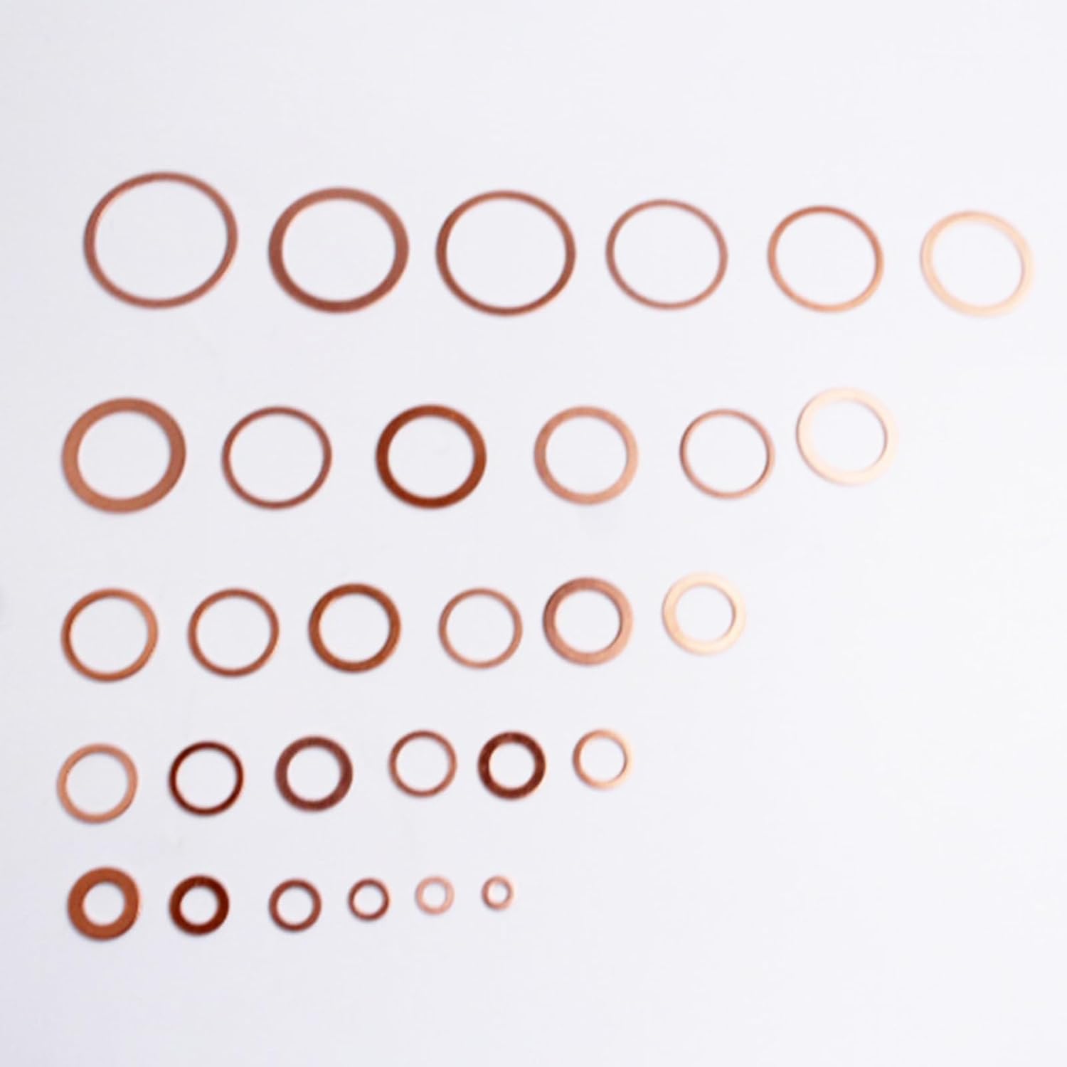 Drain Plug Gasket Oil Plug Washer 568pcs Copper Oxidation Resistant for Automotive Motorcycles-1 Set