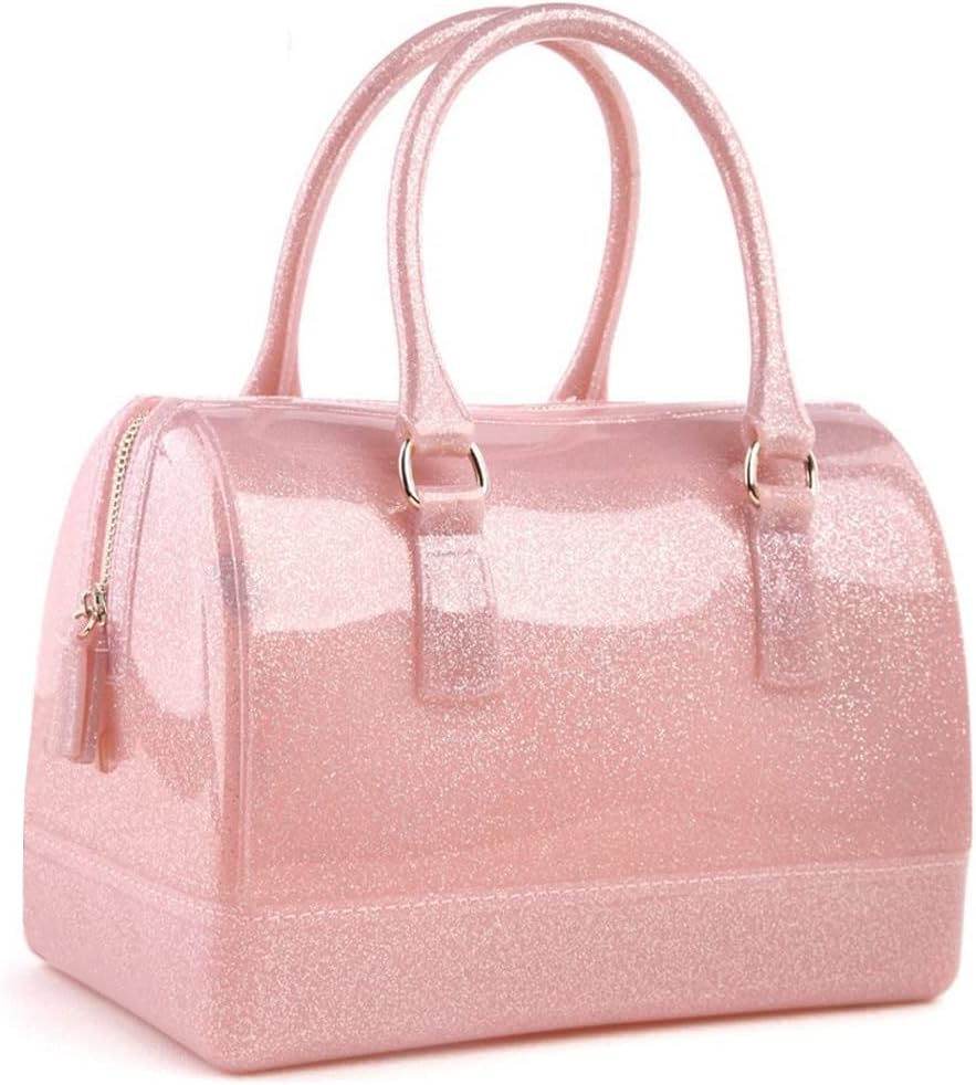 Ladies Summer Transparent Handbag Jelly Boston Shoulder Bag Candy Color Purses | Summer, Transparent, Jelly, Boston