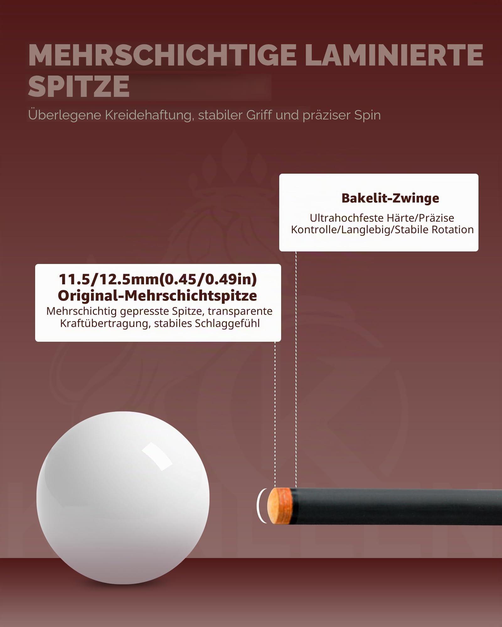 KONLLEN Billardqueue-Stick aus Karbonfaser, niedrige Ablenkung, handgefertigt, Inlay, ultraglatt, professionelles Gefühl, Billardqueue-Sticks für Erwachsene