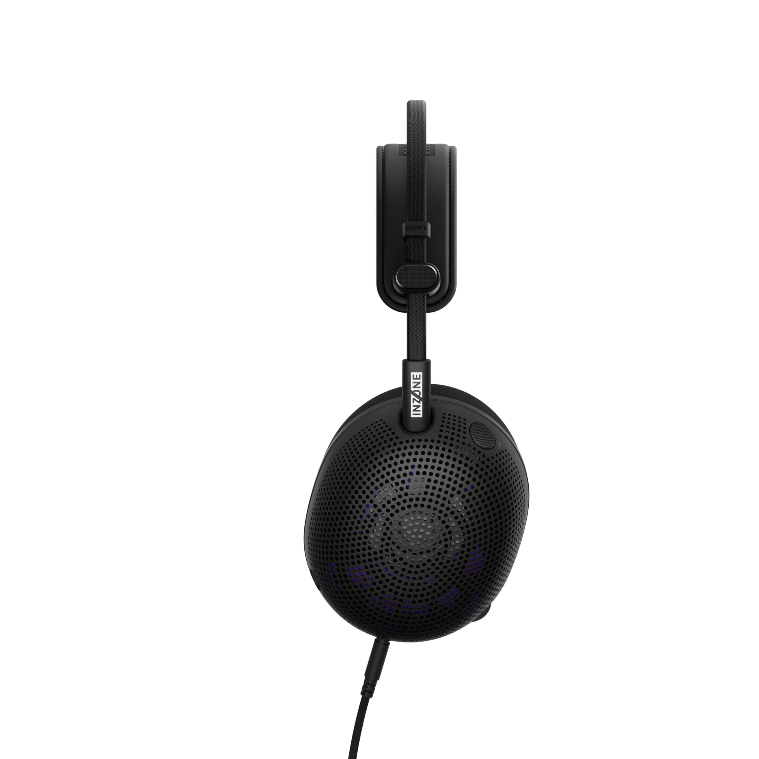 Sony INZONE H6 Air – kabelgebundenes Open-Back-Gaming-Headset – 360 Spatial Sound für Gaming, ultraleichtes 199 g-Design, abnehmbares Bügelmikrofon, Einstellbarer EQ via INZONE Hub – PC/PS5, Schwarz