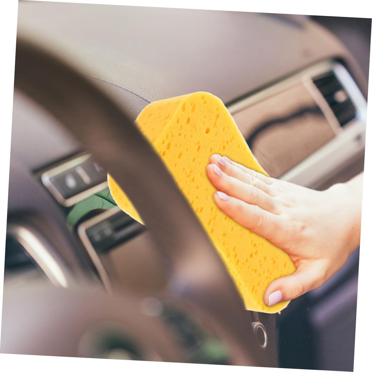 VALICLUD 4pcs High-Density Car Wash Sponges for Vehicle Detailing and Use Soft Automotive Cleaning Pads with Superior Water Absorption for Efficient Car Bike and Kayak Washing