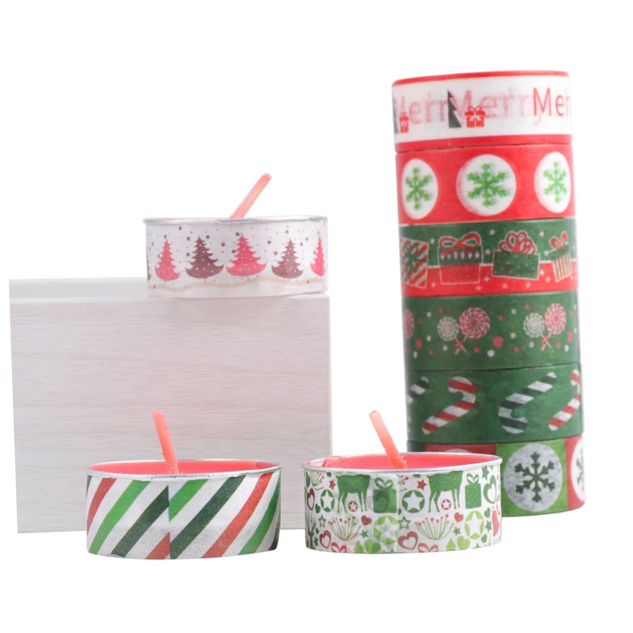 SEWACC 168rollos Cintas Washi Navideñas De Adhesivas Decorativas para Manualidades y Scrapbooking Diseño Temático De Navidad para Decorar Proyectos Creativos