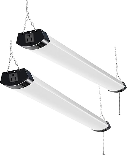 hykolity lámpara de tienda LED de 4 pies, 70 W enchufable, 8000 lm (equivalente a 300 W), 5000 K, lámparas de tienda LED para garajes, talleres,