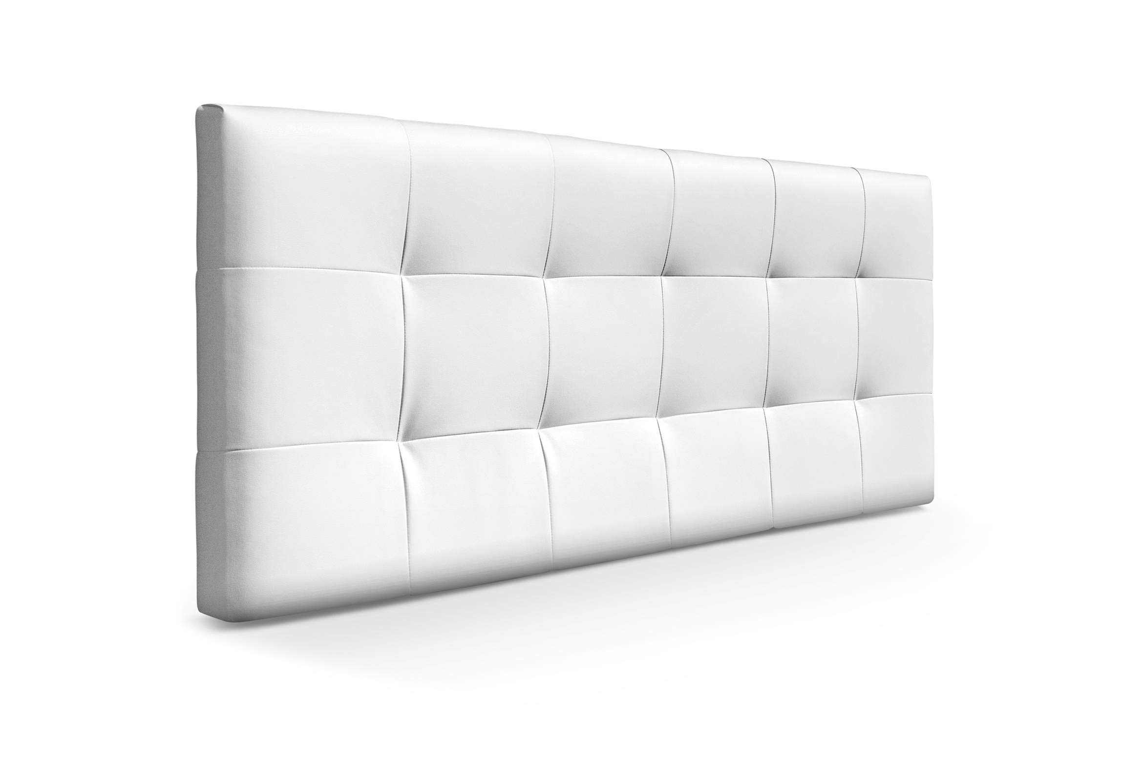 SUENOSZZZ-ESPECIALISTAS DEL DESCANSO Cabecero de Cama San Francisco tapizado en Polipiel para Camas de 135 (145 x 57 cm) Polipiel Blanco