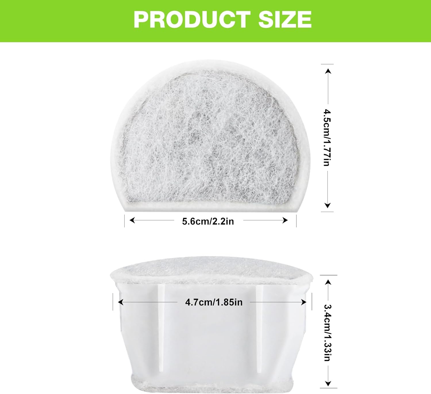 xbbwmrs 15 Count Replacement Carbon Filters Compatible with PetSafe Drinkwell Filters, Pet Water Fountain Replacement Cartridges for Dog and Cat Fountain.
