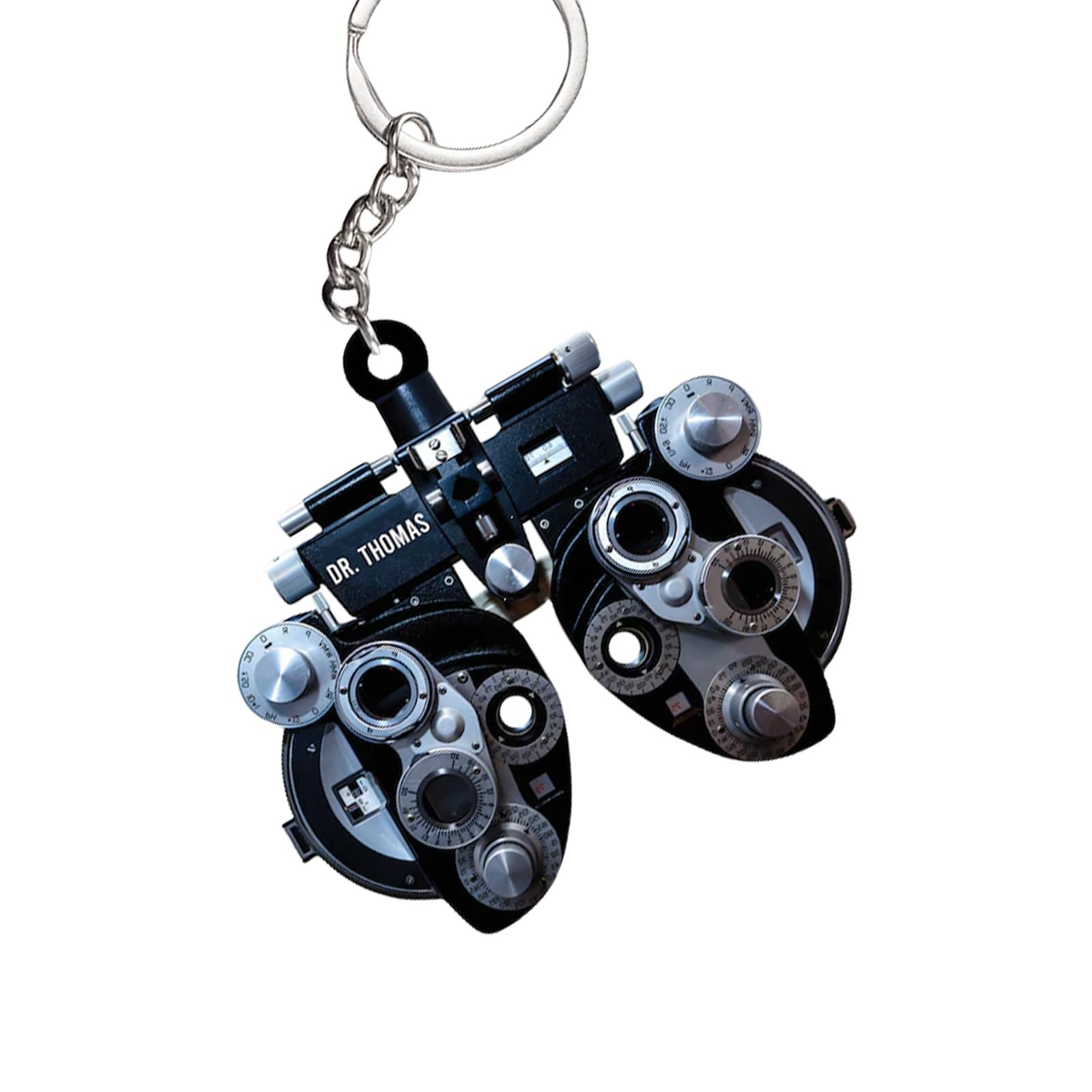 Maxtonser Fashionable Sturdy Acrylic Keychain Featuring Ophthalmometer Designs Decoration for Professional Daily Casual Use