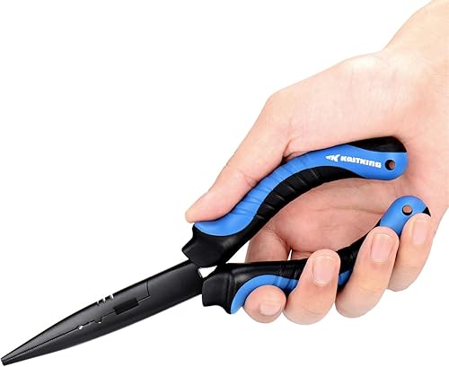 Vista 30 de KastKing Intimidator Fishing Pliers, Corrosion Resistant Polymer Coated Fishing Tools, Tungsten Carbide Cutters, Saltwater Resistant Fishing Gear D