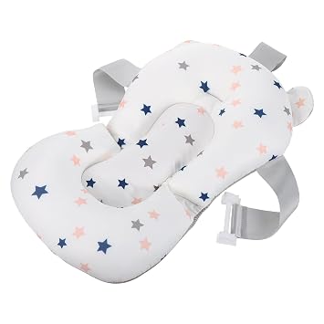 Mesh Bath Support Seat Floating Shower Pad Newborn Non-Slip Cradle Cushion for Bathtubs Safe Comfortable Bathing Aid