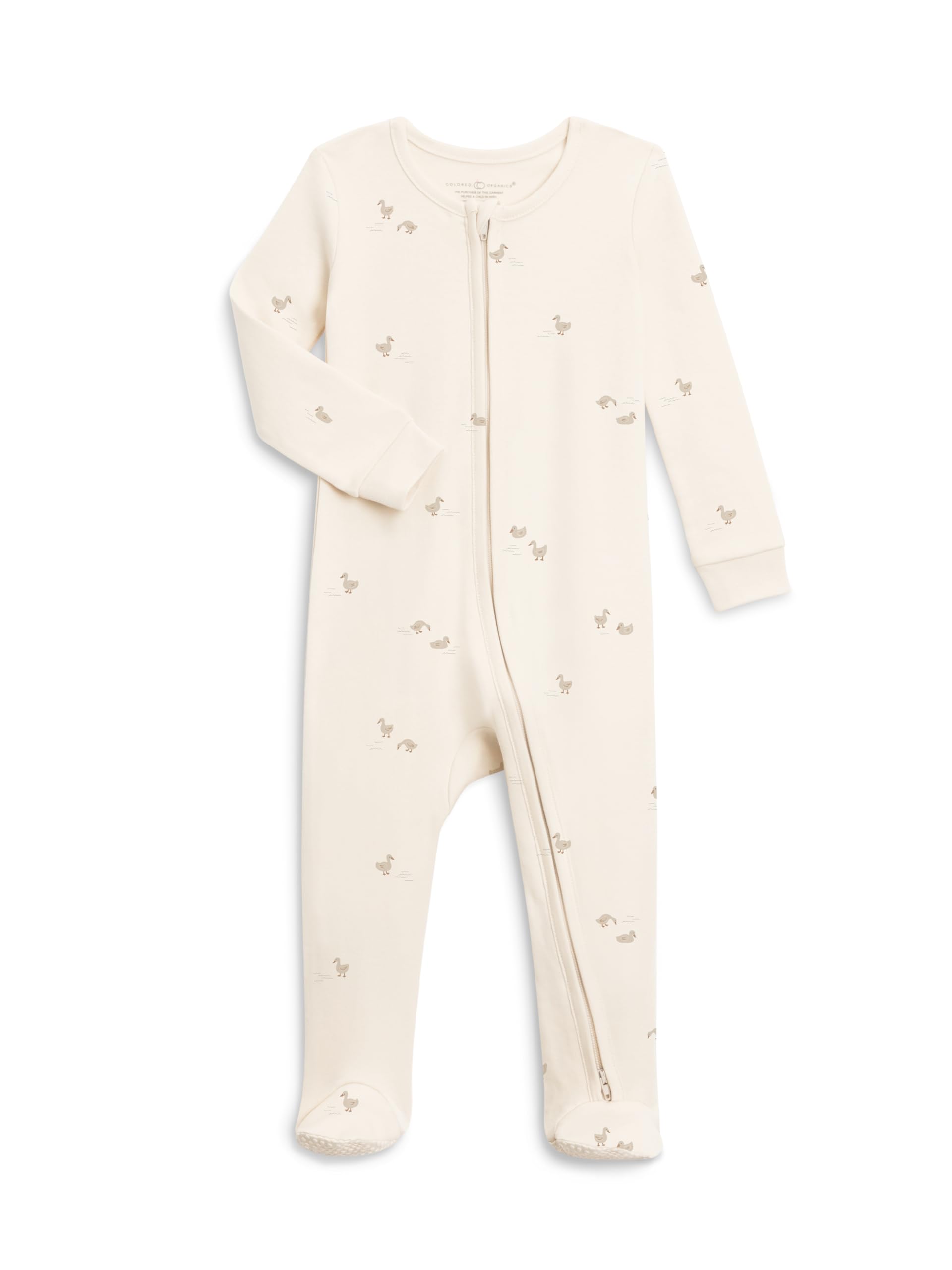 Colored Organics Baby Zip-Up Footed Sleeper with 2-Way Zipper - Organic Cotton Pajamas