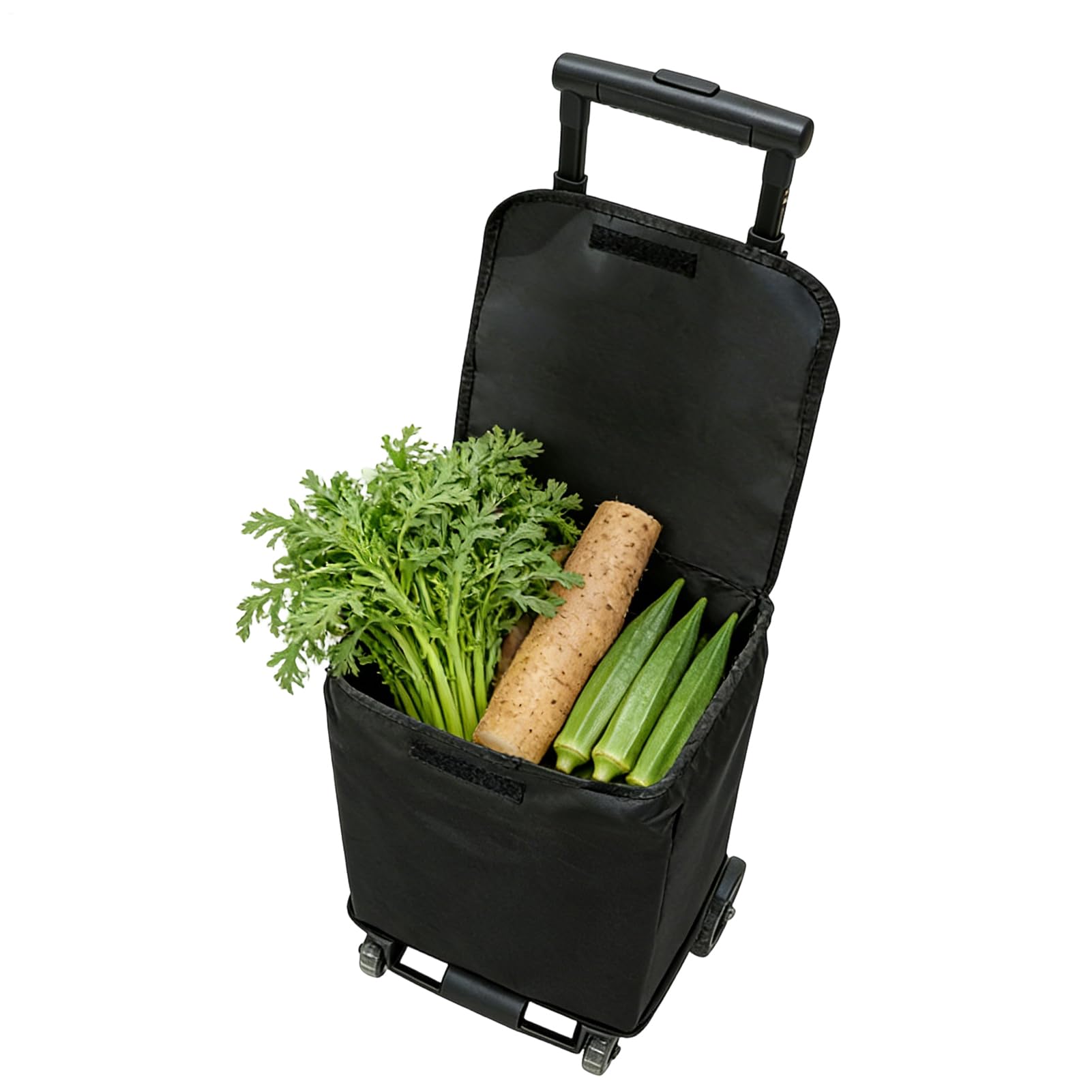 Kompaktowy wózek transportowy, cicha torba na kółkach, składany wózek na kółkach, przestronny organizer podróżny do supermarketu, niezawodny sprzęt kempingowy, ogród, narzędzie do zakupów dla seniorów