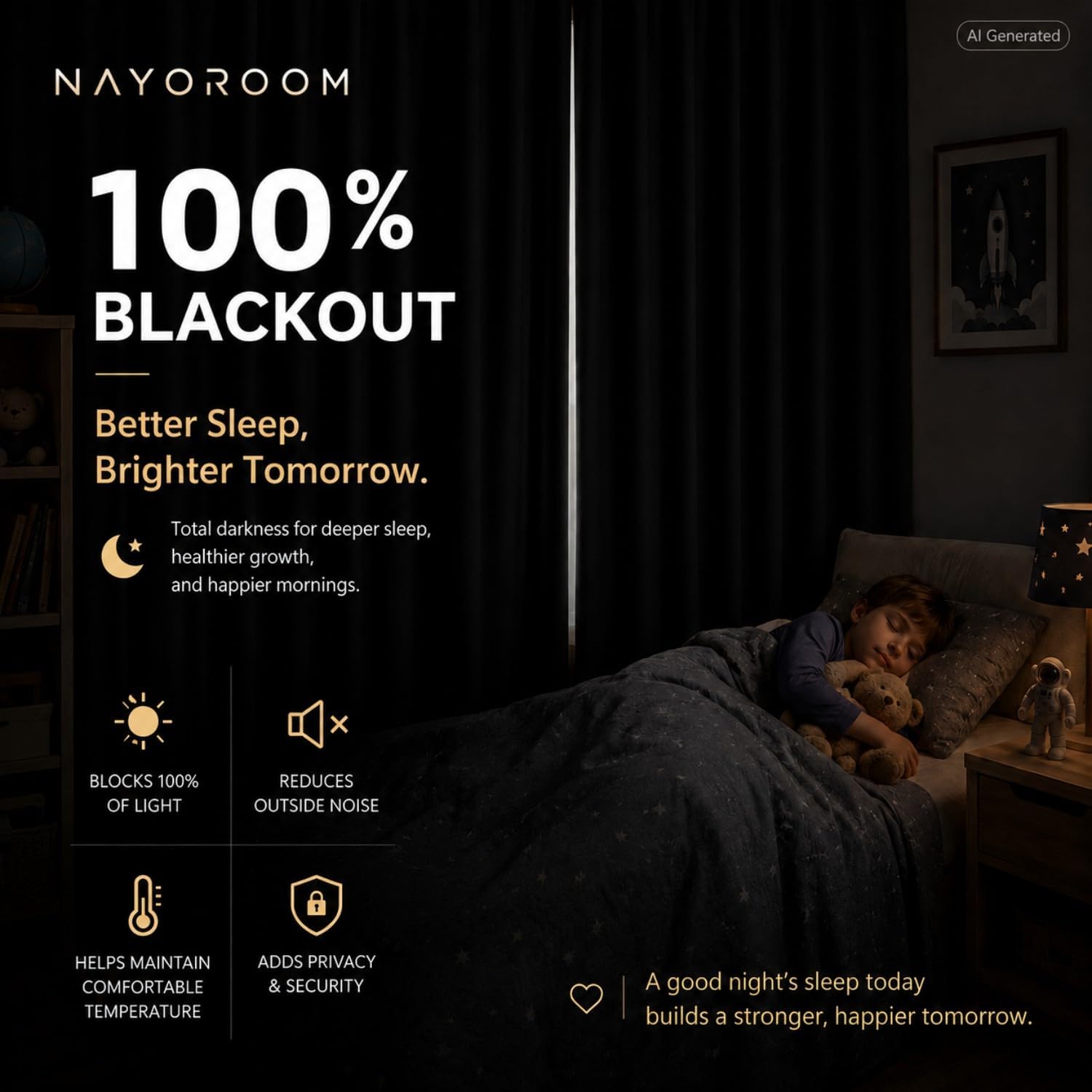 Nayoroom Sage Green Animal Blackout Curtains for Kids Bedroom Nursery, 2 Panels 52x84 Forest Animals Double Layer Full Blackout Drapes, Grommet Window Treatment for Baby Room Playroom.