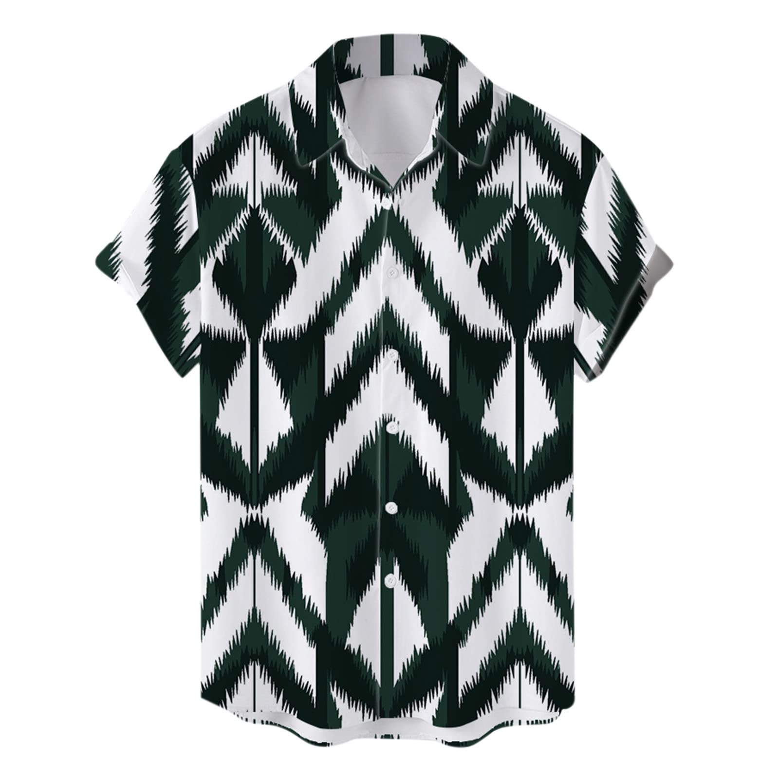 Generic Camisetas Rock,Camisetas Originales,Trajes De Hombre Para Boda,Camiseta Tie Dye,Camisa con estampado de informal de verano para hombre, blusa de manga corta con cuello vuelto Camisa Tradicional Rumana