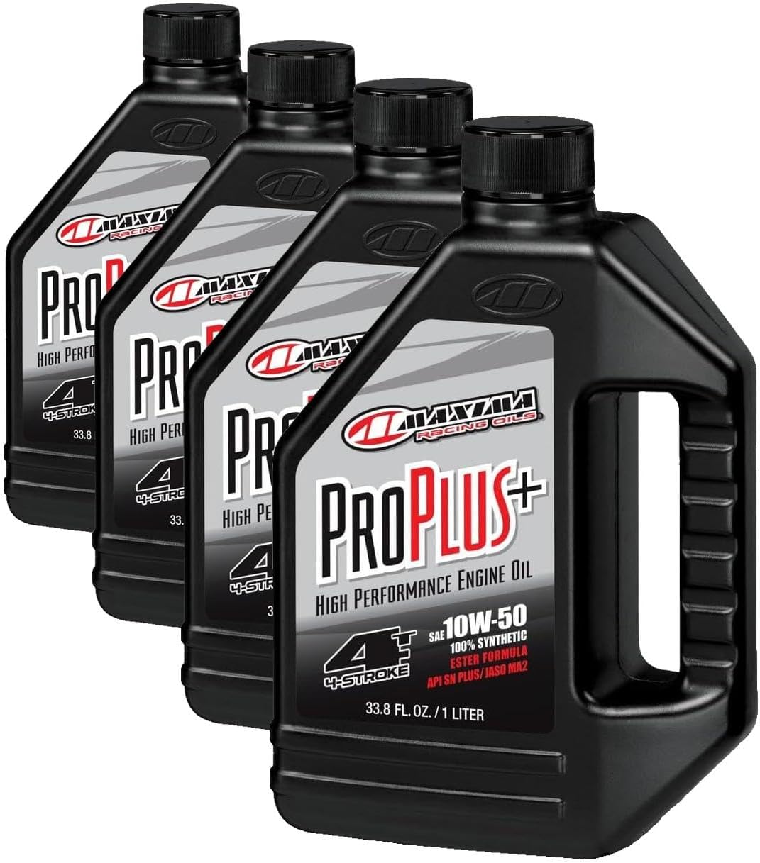 Maxima Racing Oils 30-02901-2PK Pro Plus+ 10w40 Synthetic Motorcycle Engine Oil 1L Bottle, 2-Pack