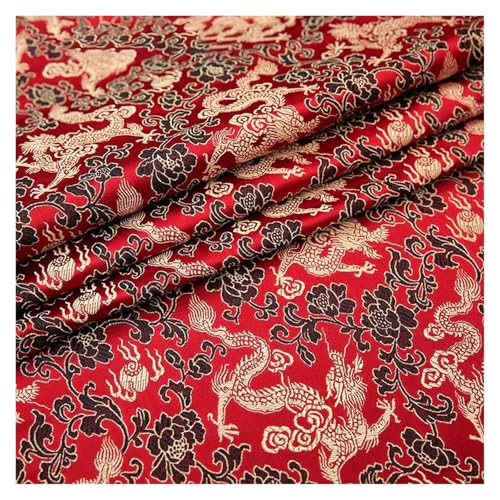 Matériel couture soie brodée dragon pour cheongsam robe cravate