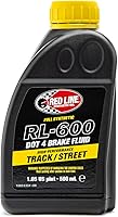 Red Line RL-600 DOT 4 Brake Fluid 500ml - High Performance Track/Street Synthetic, Anti-Fade & Vapor Lock Protection