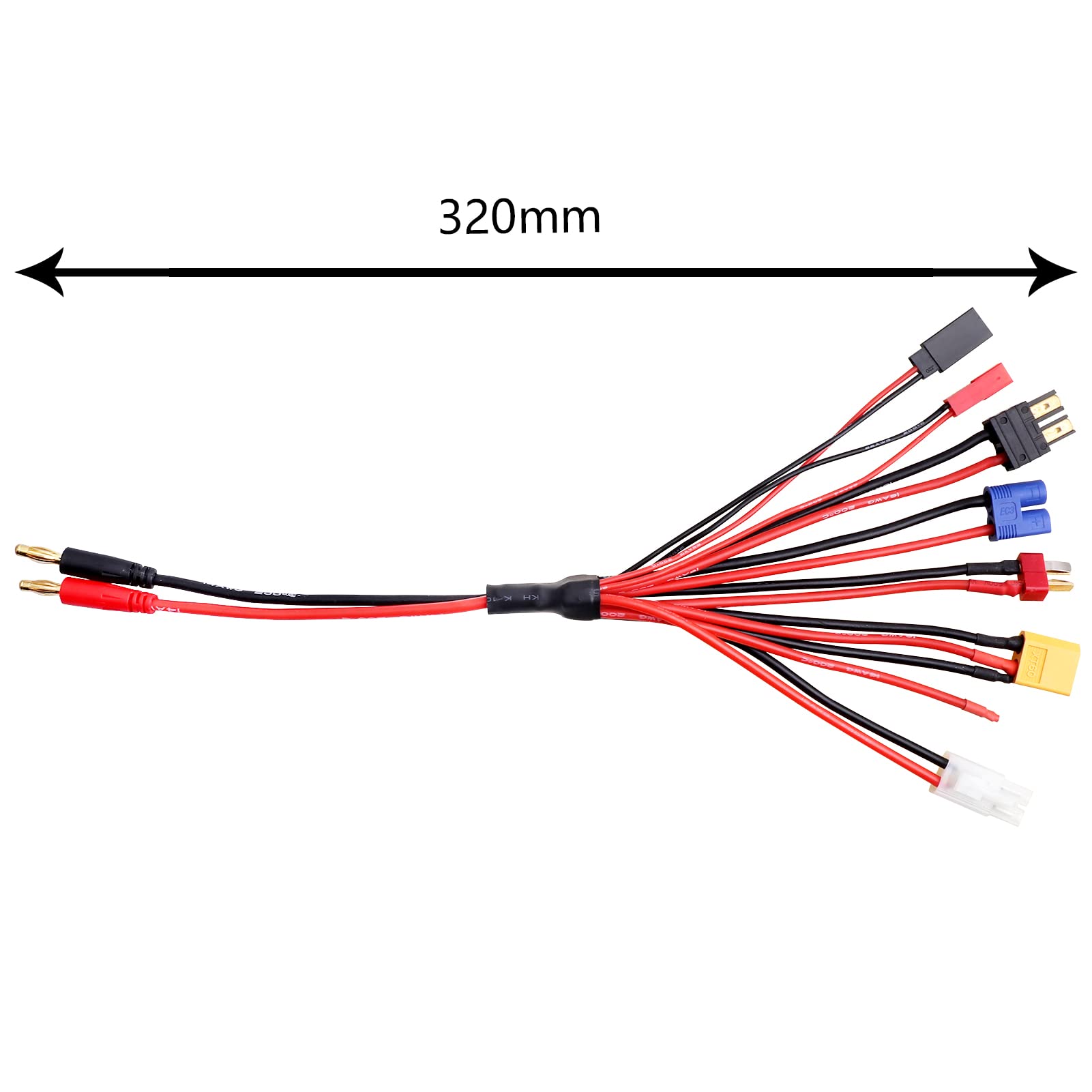 Hobbypark RC Lipo Akku-Adapterkabel 8-in-1 – Für Deans, XT60, Tamiya, EC3, JST U.a.