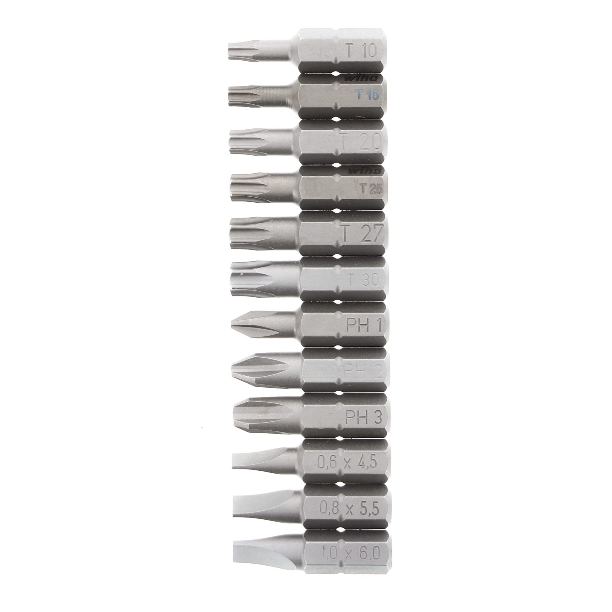 Wiha 38041 pop-up à fente/carré/Phillips/hexagonale métrique/Lot de support pour embouts de tournevis Torx (13 pièces)