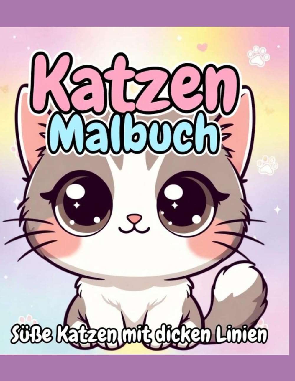 Katzen Malbuch: Süße Katzen mit dicken Linien: Süße Katzen mit dicken Linien – 40 einfache Motive zum Ausmalen für Kinder ab 4 Jahren