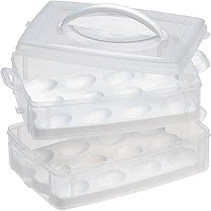 Snapware Snap 'N Stack 2 Layer Food Storage W/ Egg Holder Trays