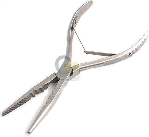 G.S FISHERMAN'S ALICATES 8" ACERO INOXIDABLE CON MUELLE NARIZ AGUJA