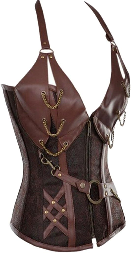 Alivila.Y Fashion Womens Steel Boned Retro Goth Steampunk Corset - Image 2