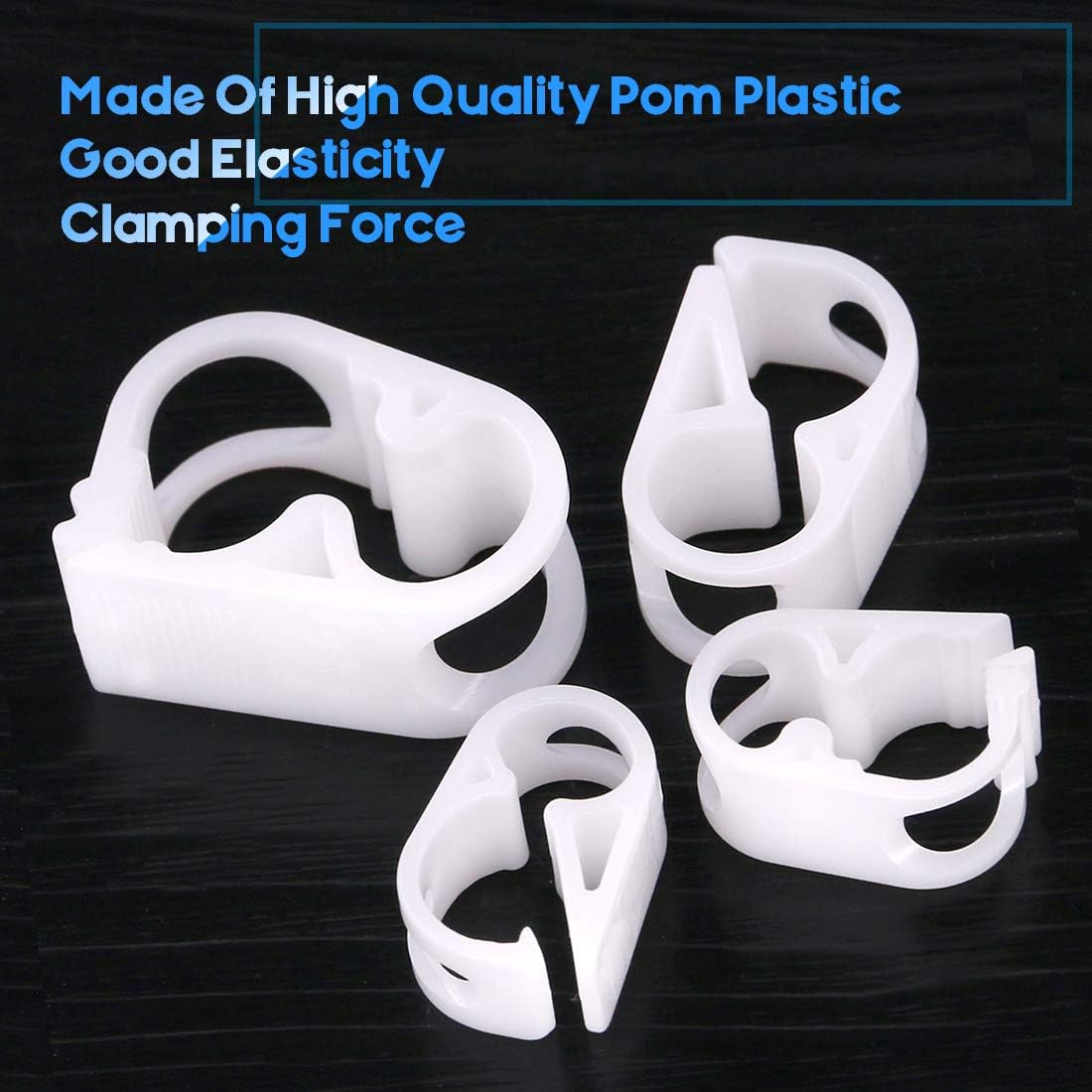 Bеѕt Rеvіеw Glarks 40-Pieces 4 Szie Shut Off Plastic Tubing Hose Clamps Single Position and Adjustable Open to Complete Closure Clamps for Tubing 1/8'' - 1/2''