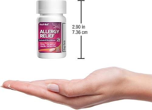 Vista 5 de HealthA2Z Clorhidrato de fexofenadina 180 mg, antihistamínico para alivio de alergias, antihistamínico 24 horas para alivio de alergias