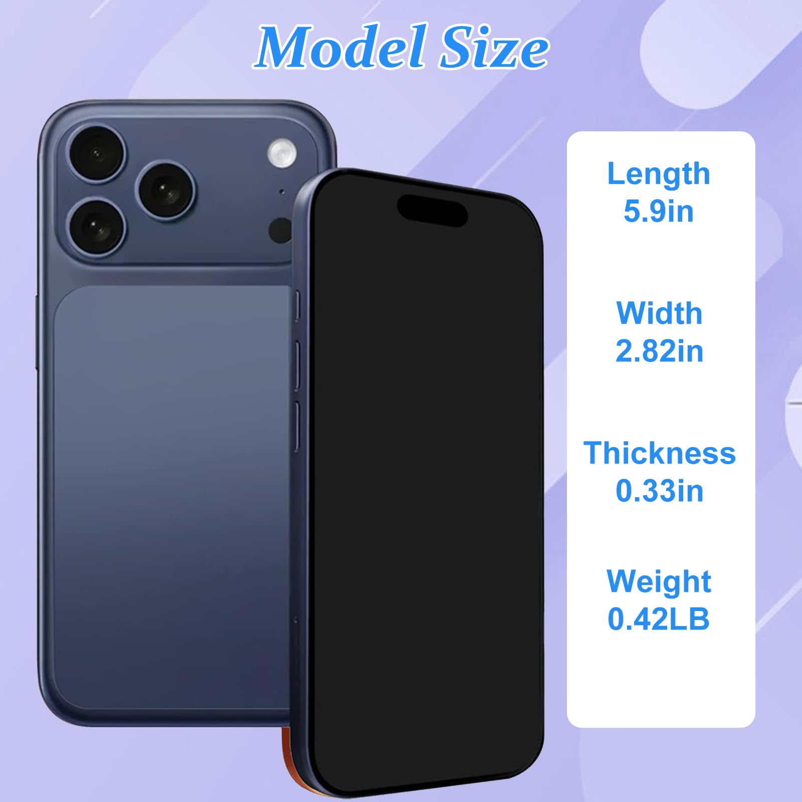 Fake Phone Dummy Prop Phone, Black Screen DecoyPhone PearPhone Non-WorkingPhone, DisplayPhone Look Like Real Phone 17 Pro, Blue - 4