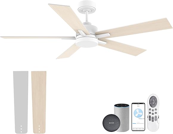 Modern 52" Low Profile Ceiling Fan With Remote & Lights For Indoor/Outdoor Use - View #12