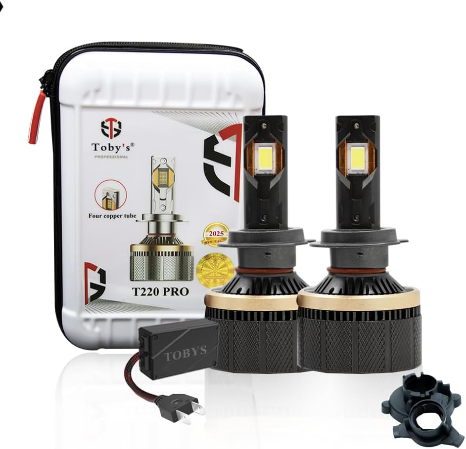 Toby's T220 Pro 440W/Pair Original Tested LED Headlight Assembly 44000 Lumens Bright Color With Temperature 6500K (H7)