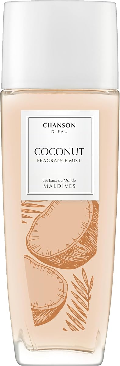 Chanson Coconut Hair & Body Mist for Women 2.5 fl oz (Pack of 1), Notes of Pear, Coconut Water, and Sandalwood, Women's Fragrance, Long Lasting, Everyday Fragrance, Travel Size