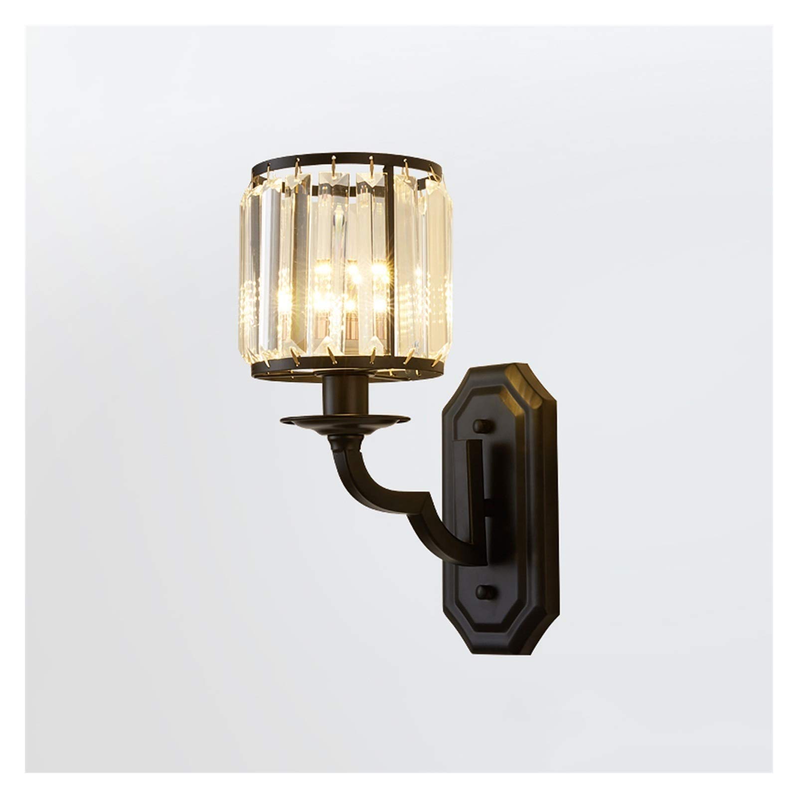 lampa ścienna Nowoczesna Kryształowa Lampa Ścienna Kreatywna sypialnia Lampka nocna E14 Holder Matt Czarny Oświetlenie wewnętrzne do schodów Lokalowy Lokalizacja Aisle, 13.1 "H kinkiet