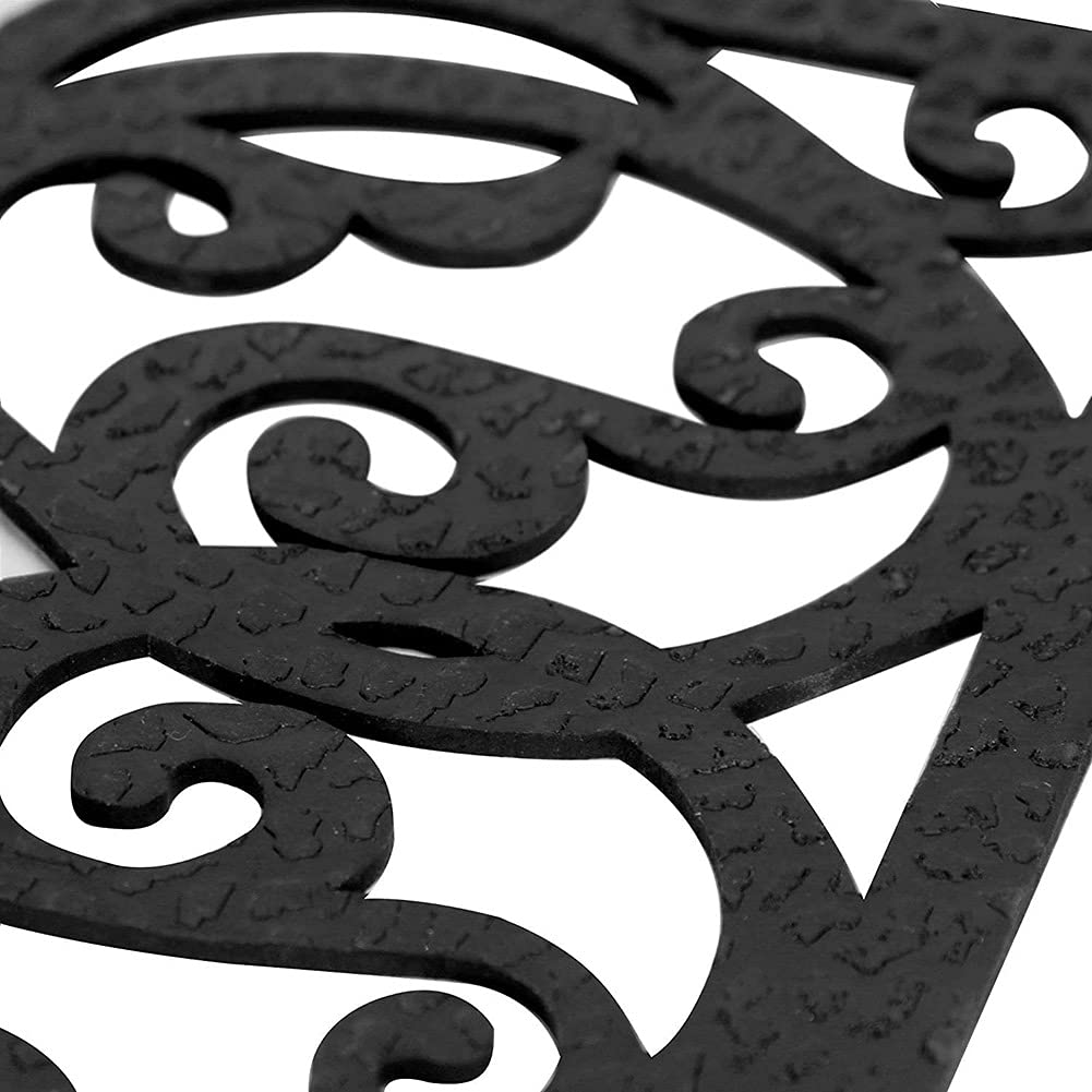 Anti-Rutsch-Treppenmatten-Set,rutschfeste Relief Gummimatten,Stufenmatten Außen (4 Stück), Schwarz