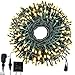 ROYAMY Outdoor Christmas String Lights 300 LED 105ft ,Warm White