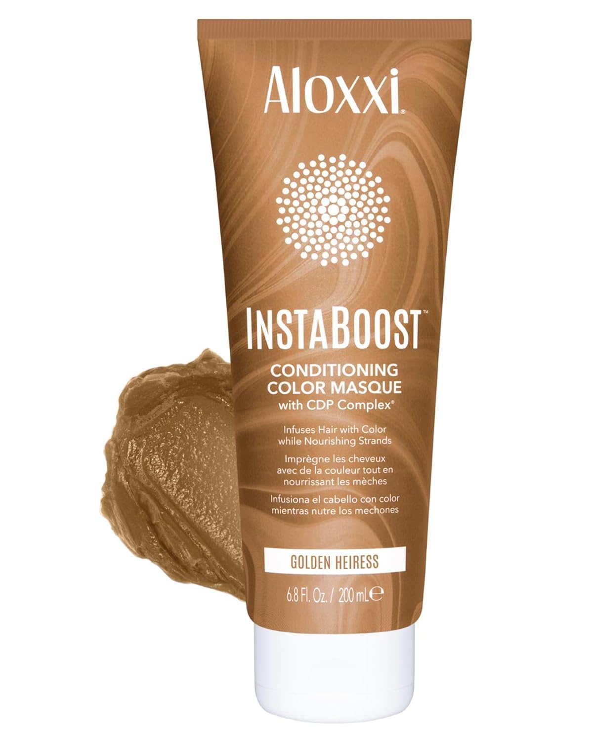 ALOXXI InstaBoost Conditioning Color Mask in Golden Heiress, Deposits Brown Color and Deeply Conditions Hair, 6.8 Fl Oz